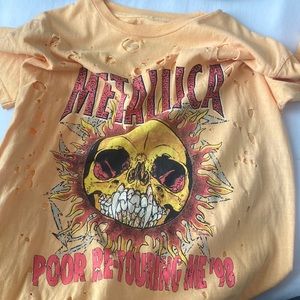 Urban outfitters Metallica distressed tee
